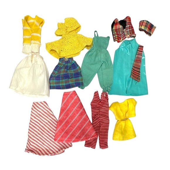No brand Other - Vintage Barbie Doll Size Clothes Spring and Summer Dresses Jumpsuit Skirts